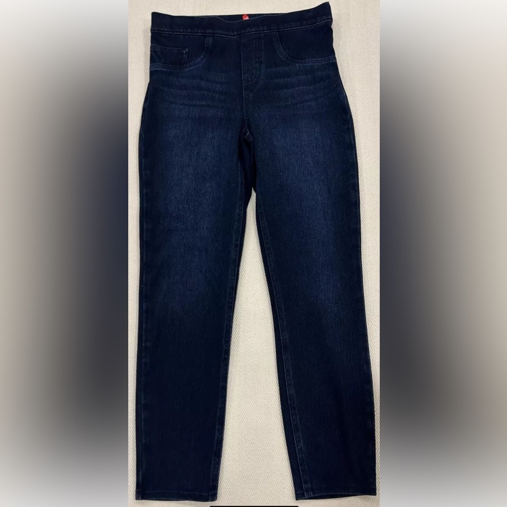 Spanx Petite Jean-ish Ankle Leggings Dark Wash Blue Shapewear Size Small Petite